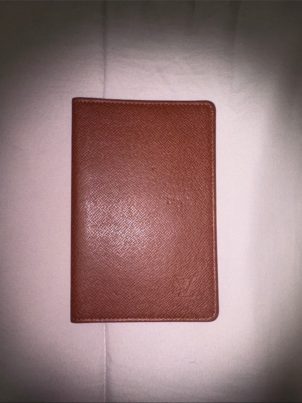 LV Brown Leather Passport Holder